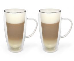 Doppelw. Capp. & Latte M.Glas 400ml 2erSet