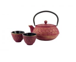 Tee-Set Shanghai 0,6L Gusseisen pink gold